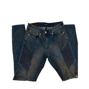 NWT PACSUN Black Distressed Stacked Skinny Jeans 30x30